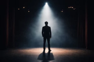 actor en escenario